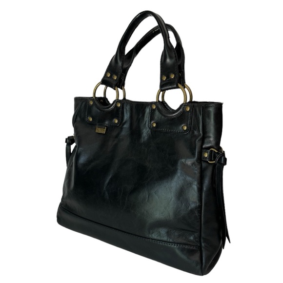Kenneth Cole Reaction Black Nappa Leather Tote - Picture 6 of 16